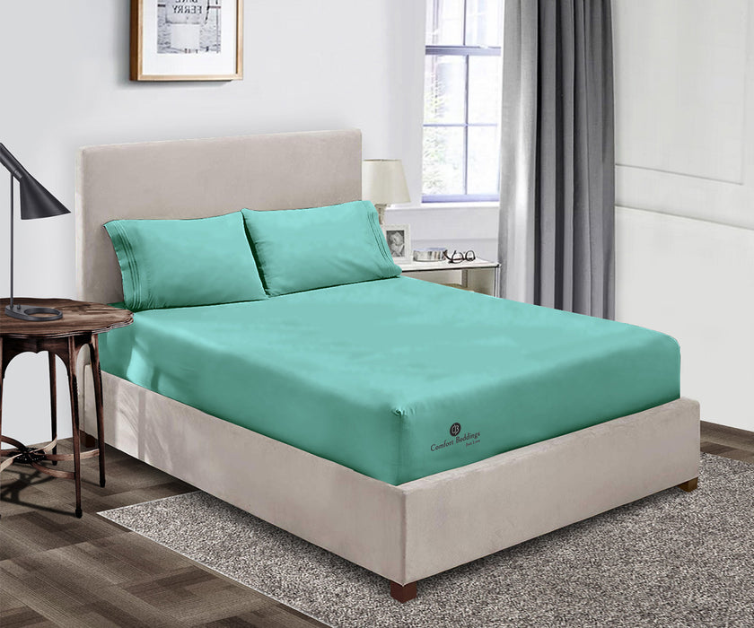 Aqua Greend Fitted Bed Sheet