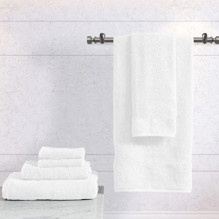 Luxury Terry Cotton White Hotel Towel Pack (3 Piece)