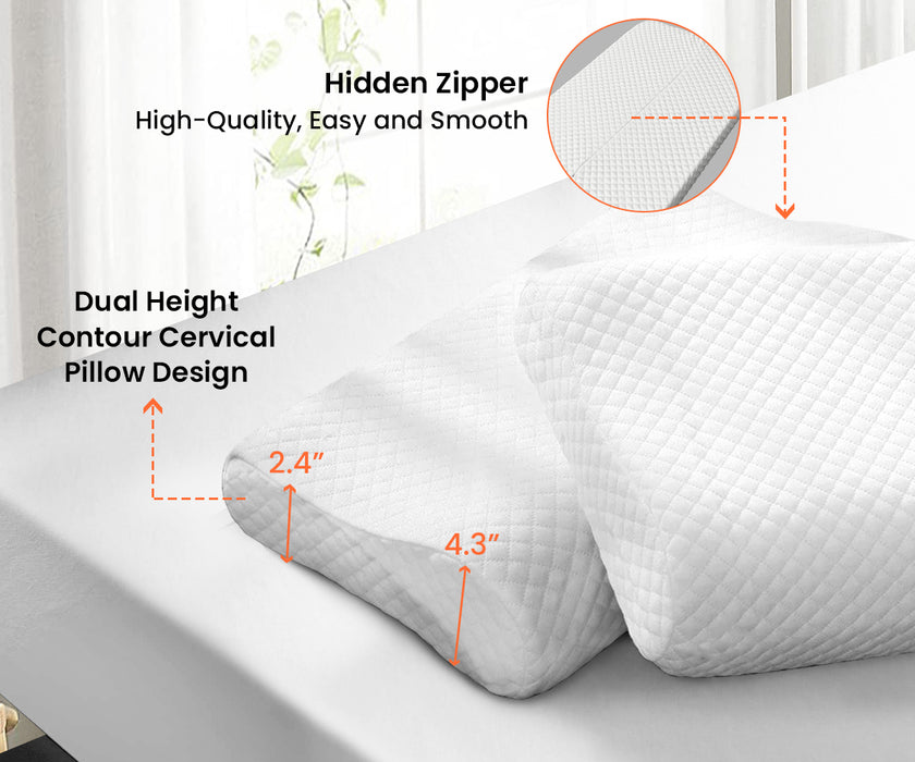 Contour Cervical Memory Pillow with Cover