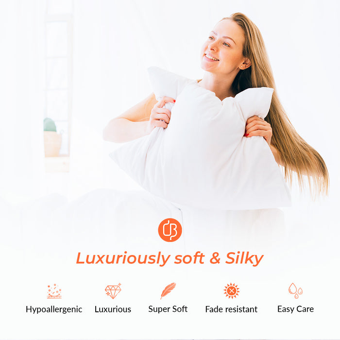 Light Grey with White Two Tone Pillow Covers