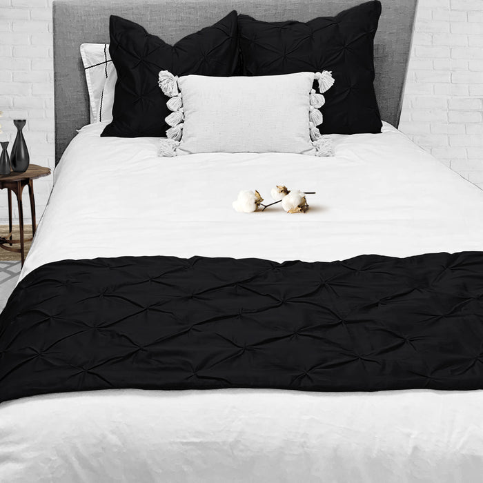 Black Pinch Bed Runner