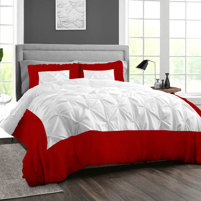 Blood Red Dual Tone Half Pinch Duvet Cover