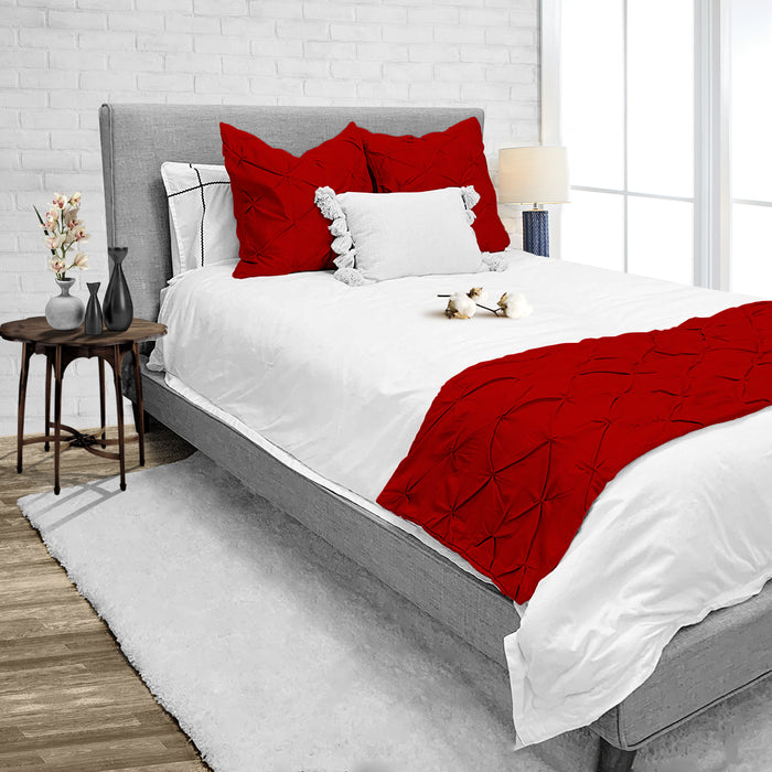 Blood Red Pinch Bed Runner