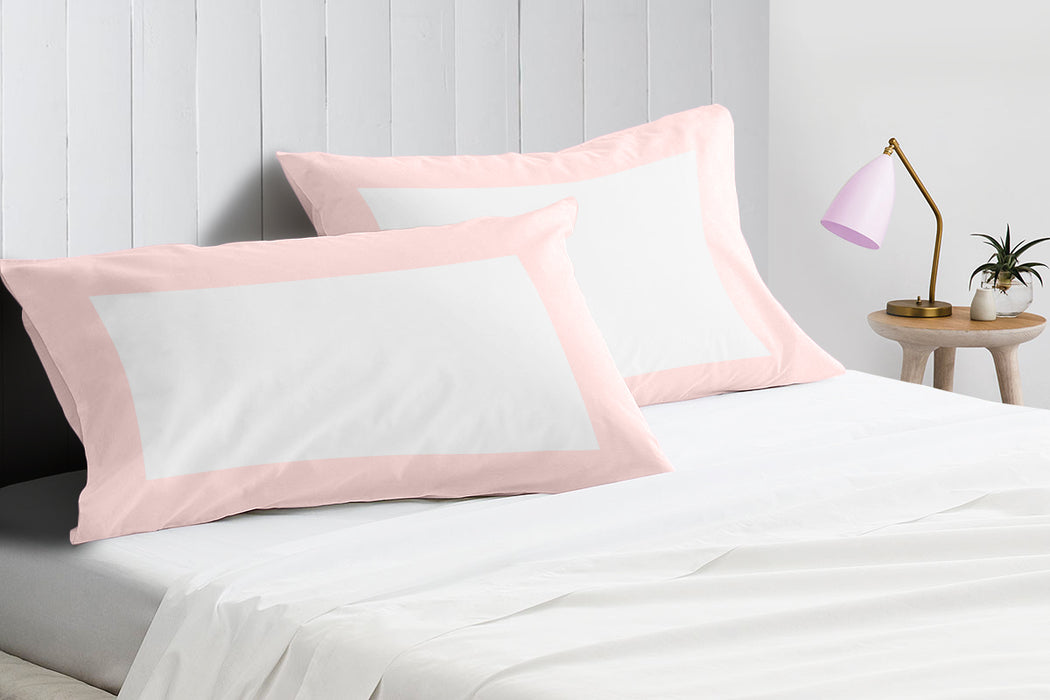 Blush with White Two Tone Pillow Covers
