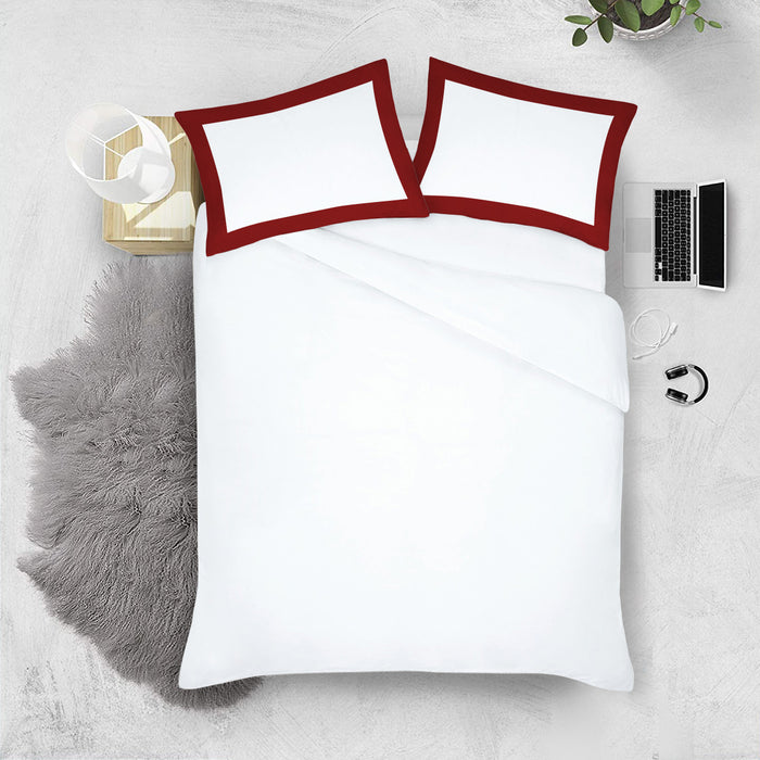 Burgundy with White Two Tone Pillow Covers