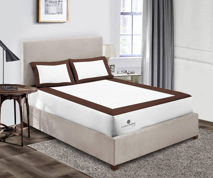 Chocolate two tone Fitted Bed Sheet