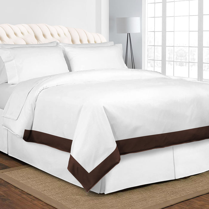 Chocolate with White Two Tone Duvet Cover