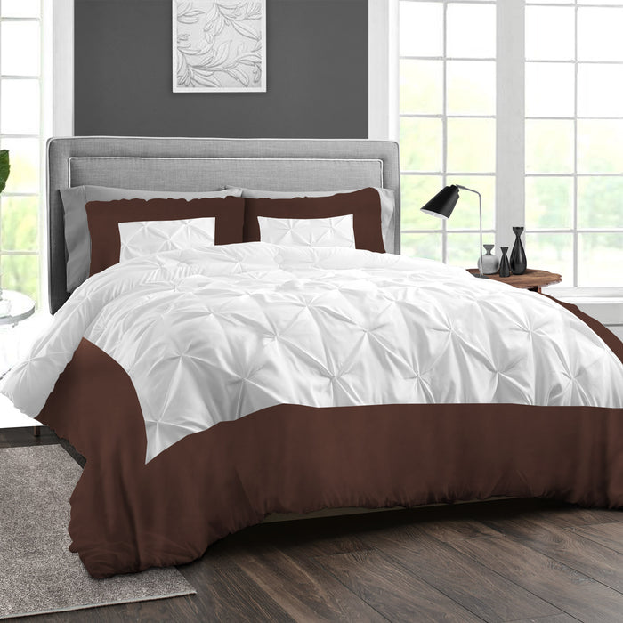 Chocolate Dual Tone Half Pinch Duvet Cover