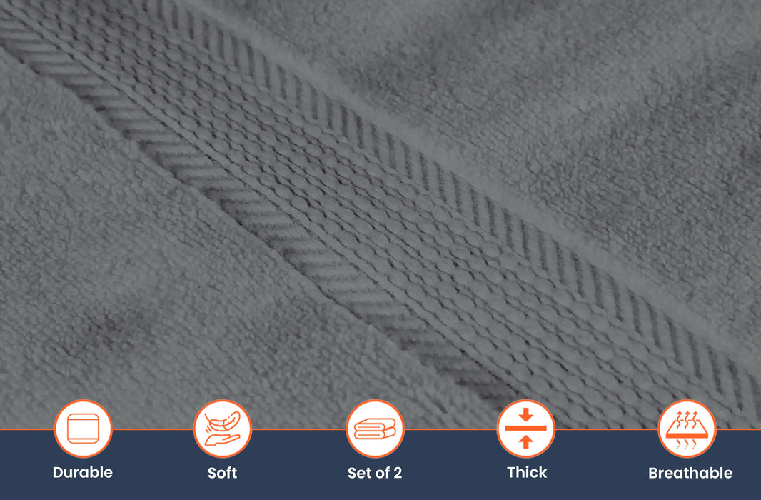 Dark Silver | Elantra Zero Twist Bath Towels