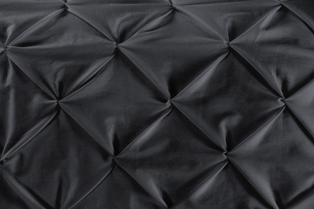 Dark Grey Pinch Bed Runner