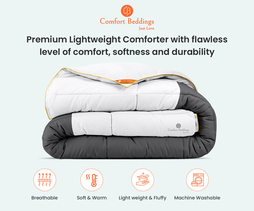 Dark Grey Contrast Comforter