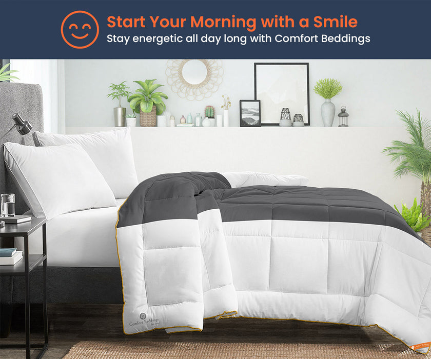 Dark Grey Contrast Comforter