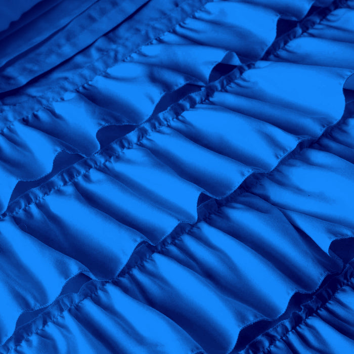 Royal Blue Multi Ruffled Duvet Cover