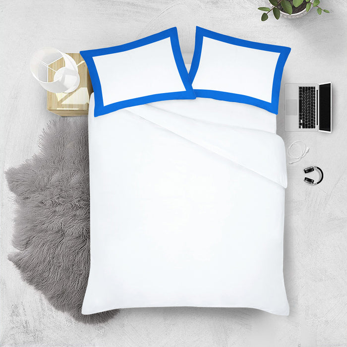 Royal Blue with White Two Tone Pillow Covers
