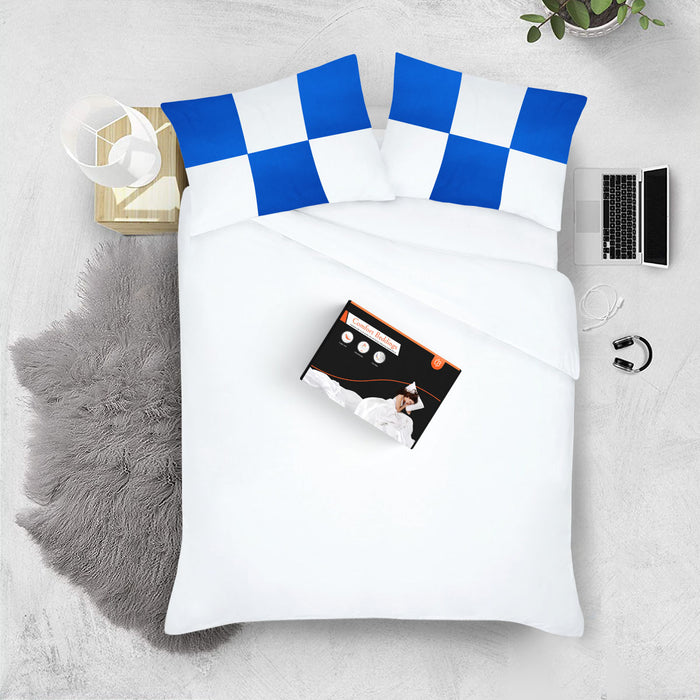 Royal Blue with White Chex Pillow Covers