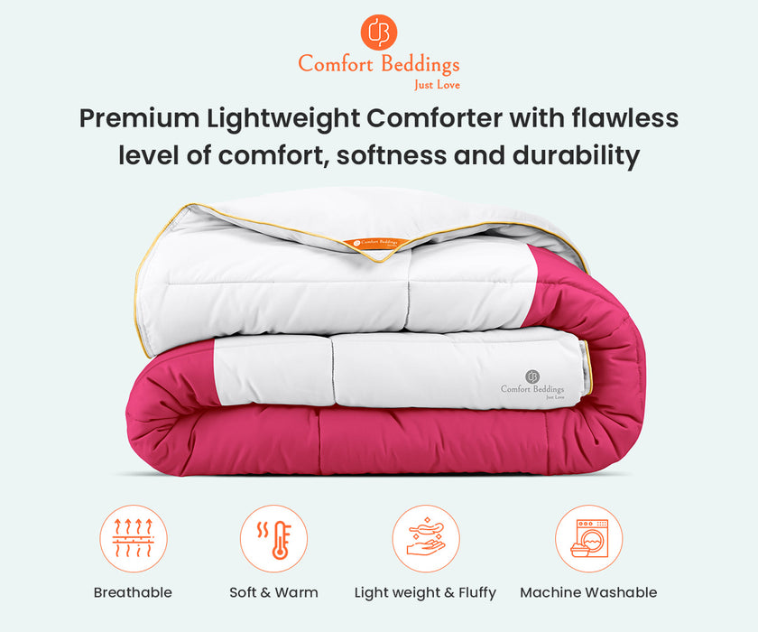 Hot Pink Contrast Comforter