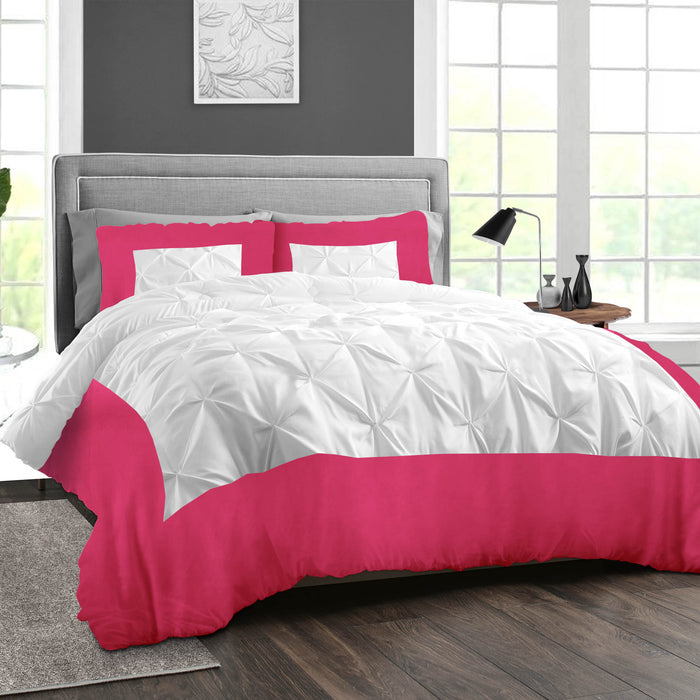 Hot Pink Dual Tone Half Pinch Duvet Cover