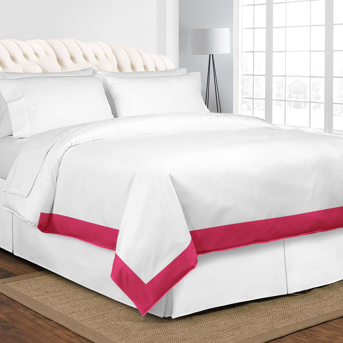 Hot Pink with White Two Tone Duvet Cover