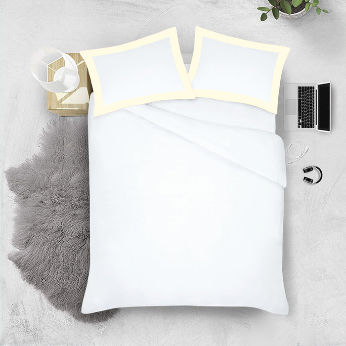 Ivory with White Two Tone Pillow Covers