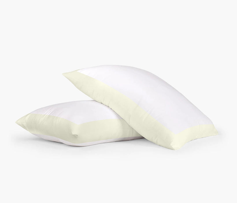 Ivory with White Two Tone Pillow Covers