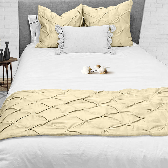 Ivory Pinch Bed Runner