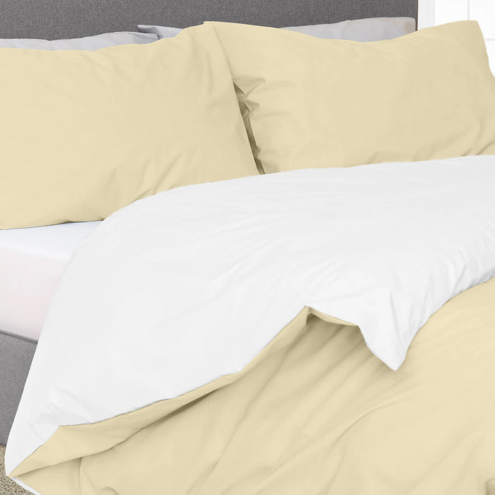 Ivory Reversible Duvet Cover