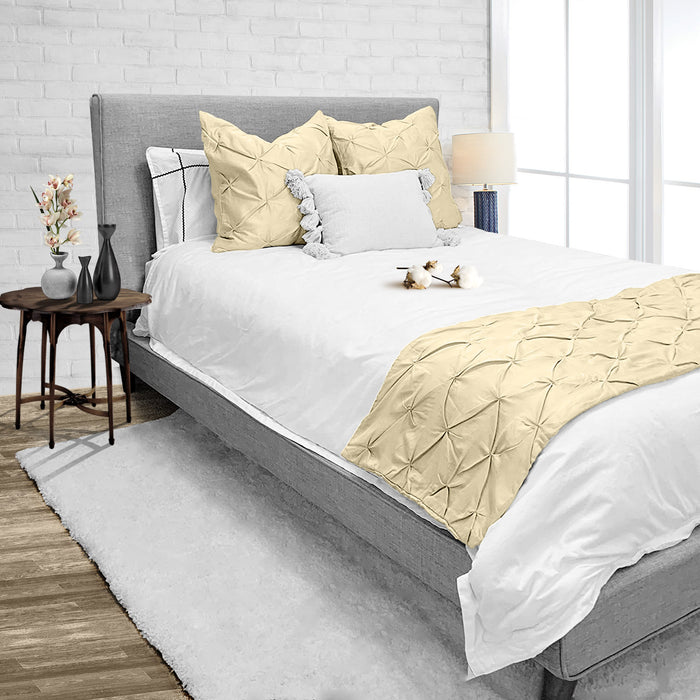 Ivory Pinch Bed Runner