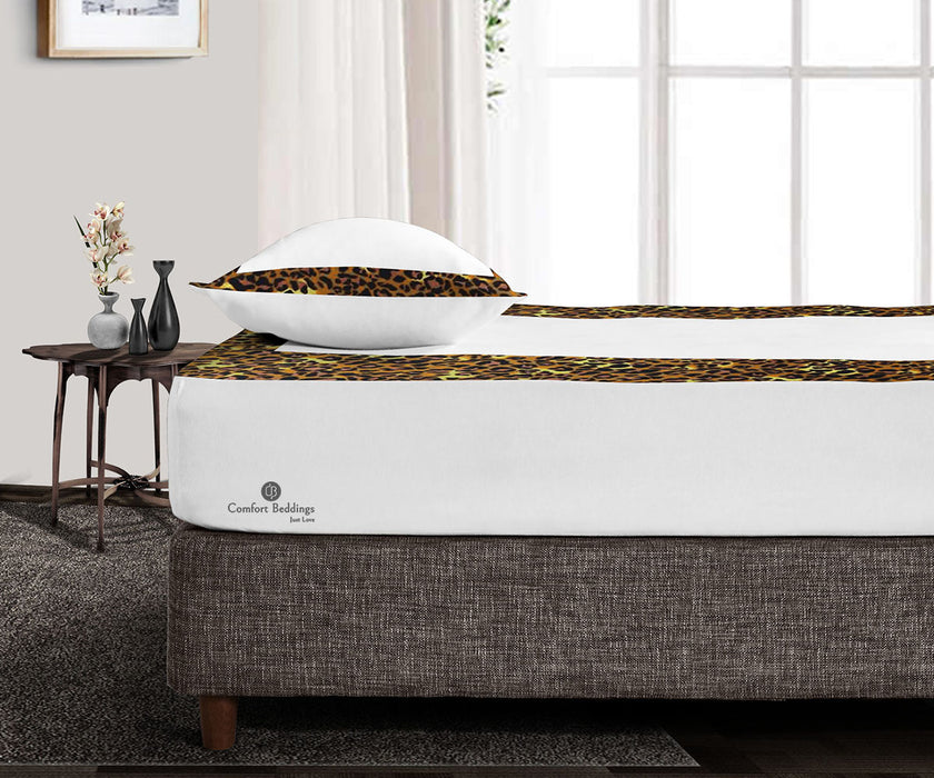 Leopard Print two tone Fitted Bed Sheet