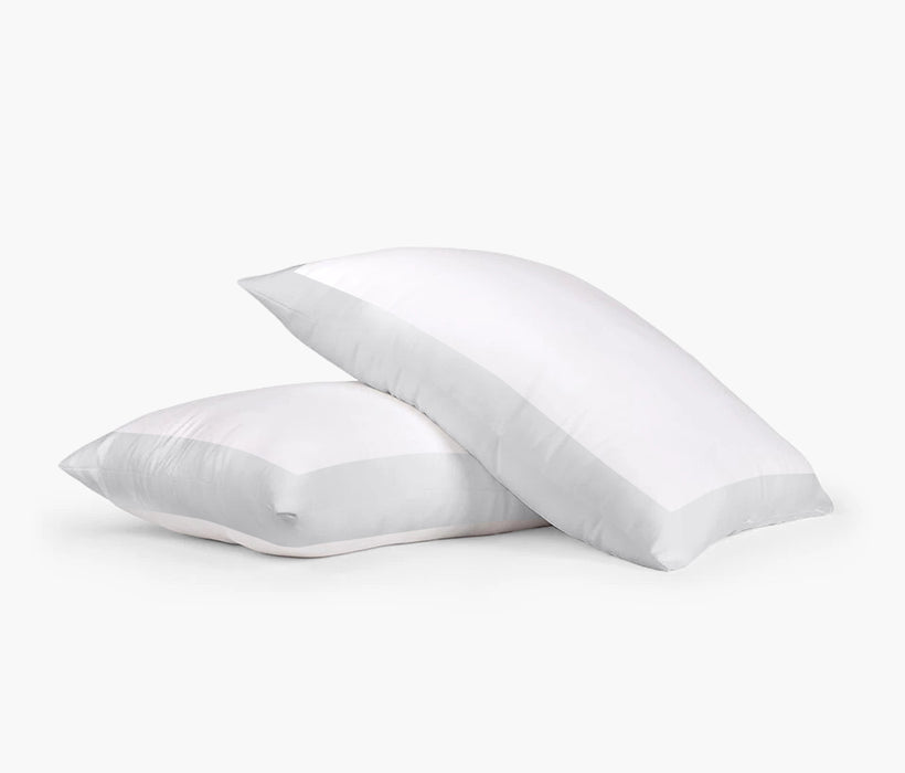Light Grey with White Two Tone Pillow Covers