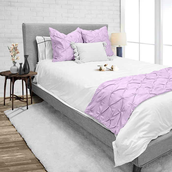 Lilac Pinch Bed Runner