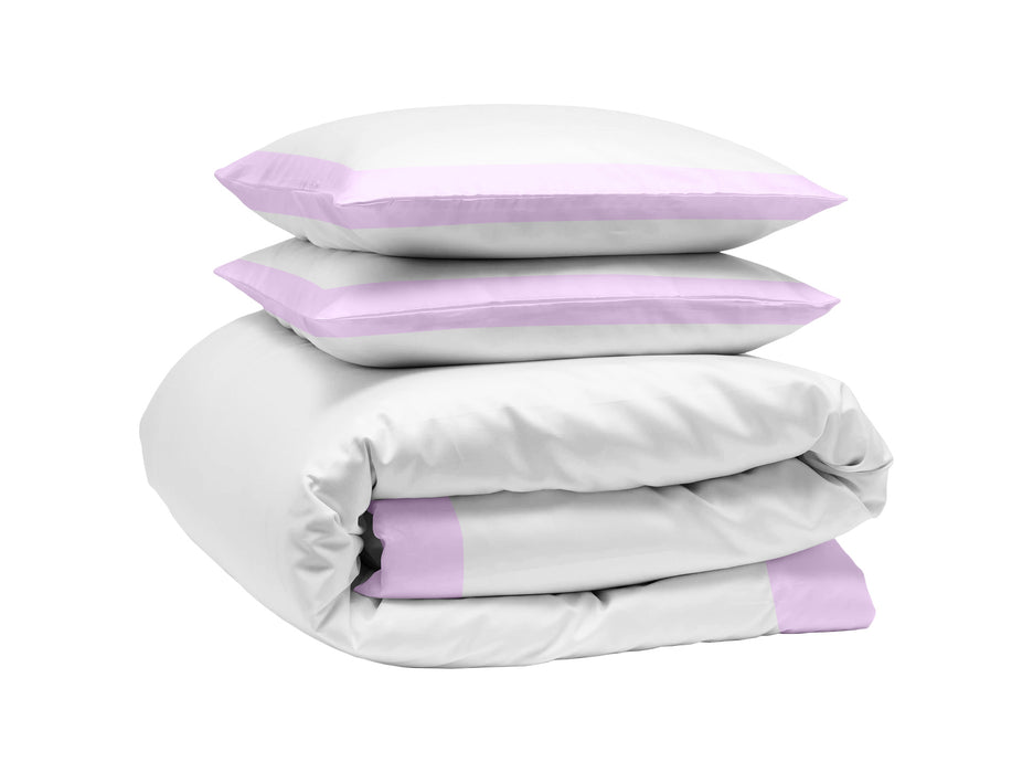 Lilac with White Two Tone Duvet Cover