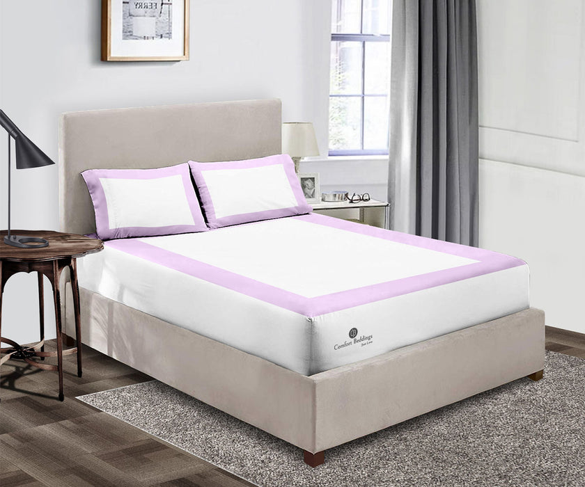 Lilac two tone Fitted Bed Sheet
