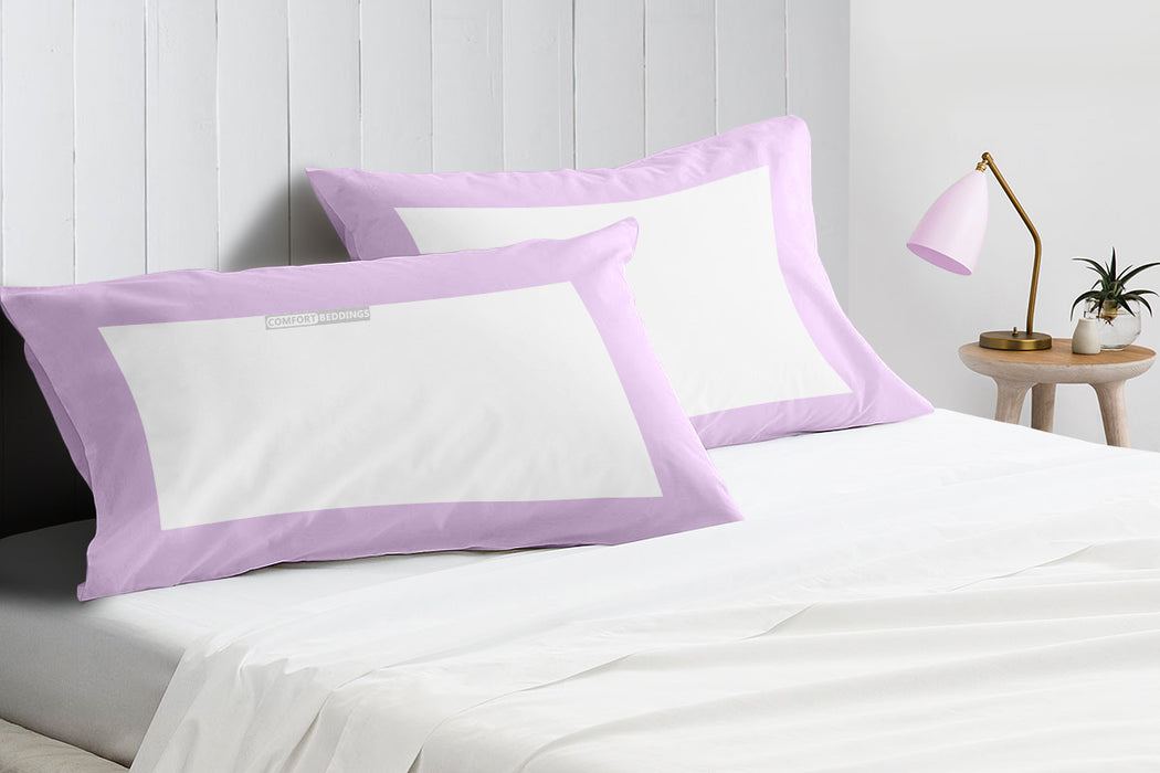 Lilac with White Two Tone Pillow Covers