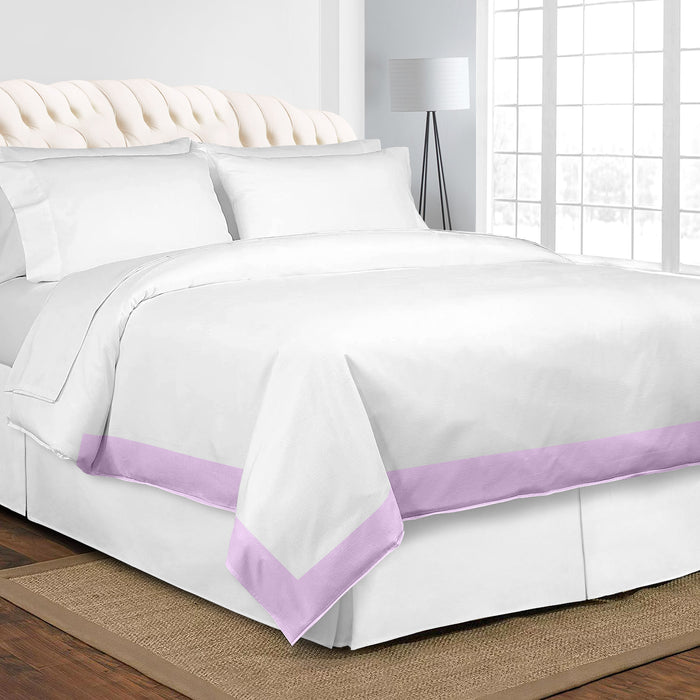 Lilac with White Two Tone Duvet Cover