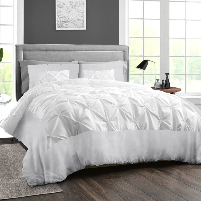 Light Grey Dual Tone Half Pinch Duvet Cover