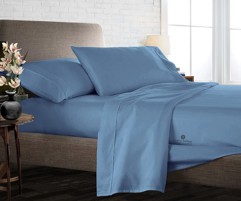 mediterranean blue flat sheets