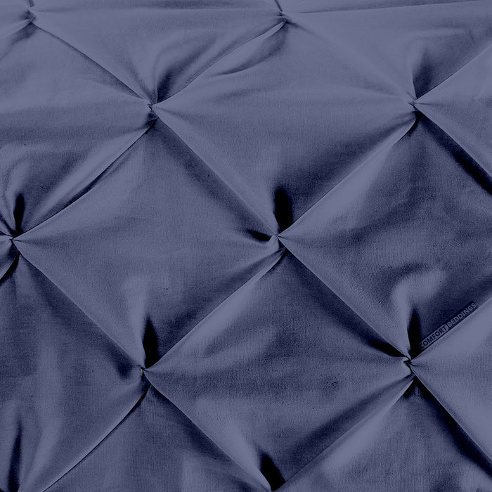 Mediterranean Blue Pinch Bed Runner