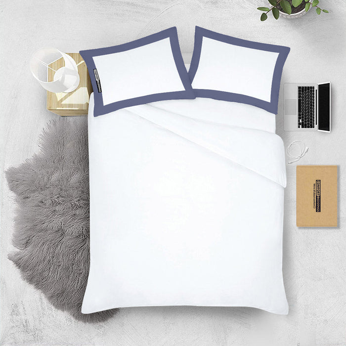 Mediterranean Blue with White Two Tone Pillow Covers