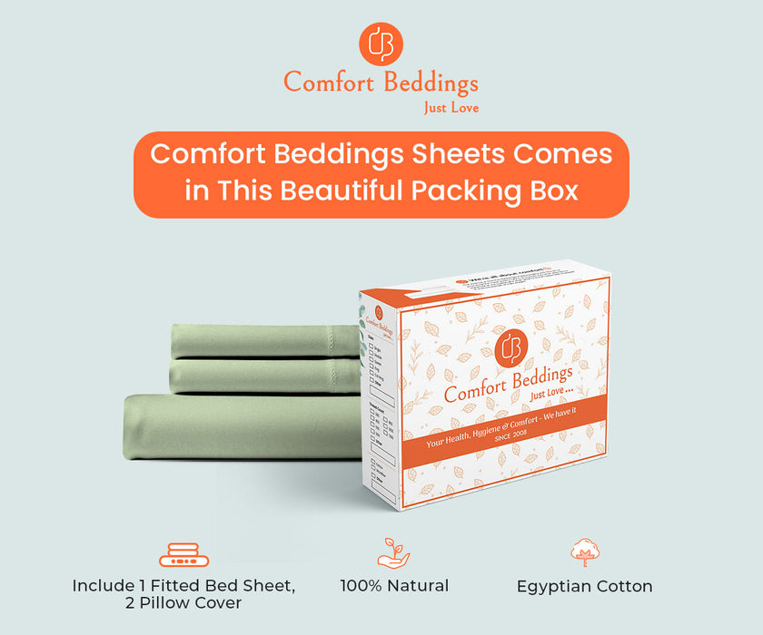600 Thread Count Moss Fitted Sheet