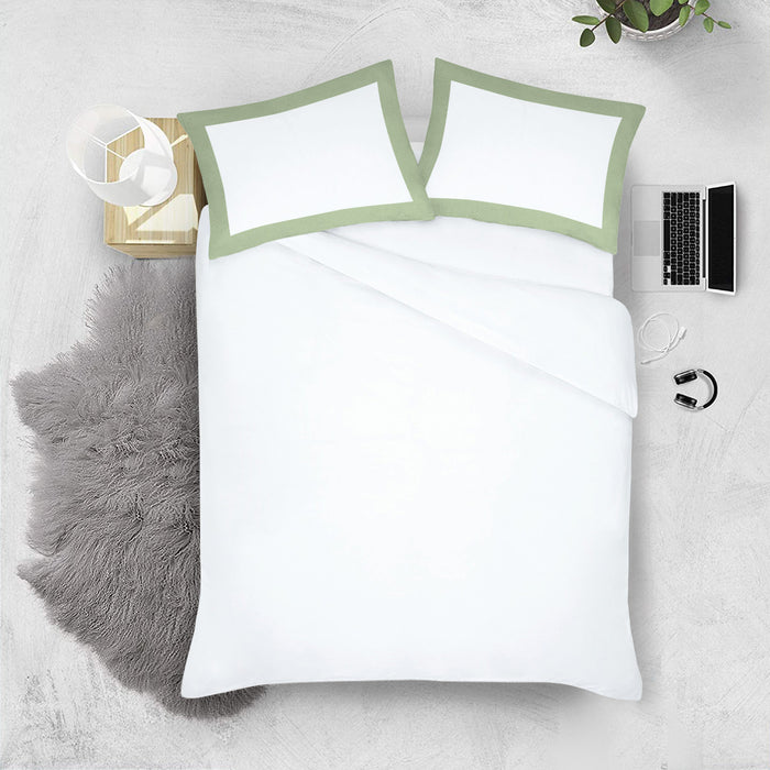 Moss with White Two Tone Pillow Covers
