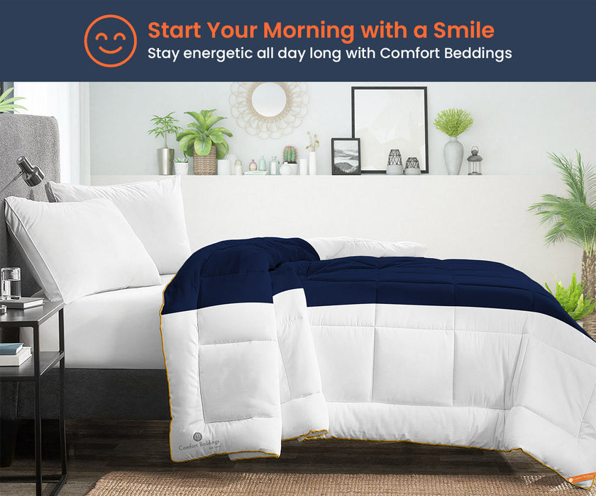 Navy Blue Contrast Comforter