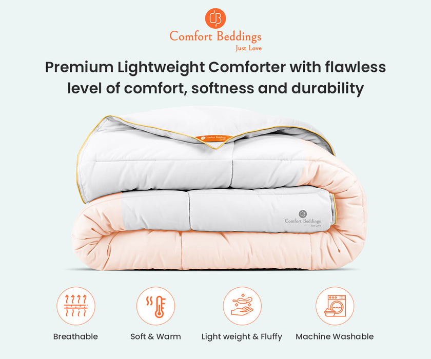 Peach Contrast Comforter