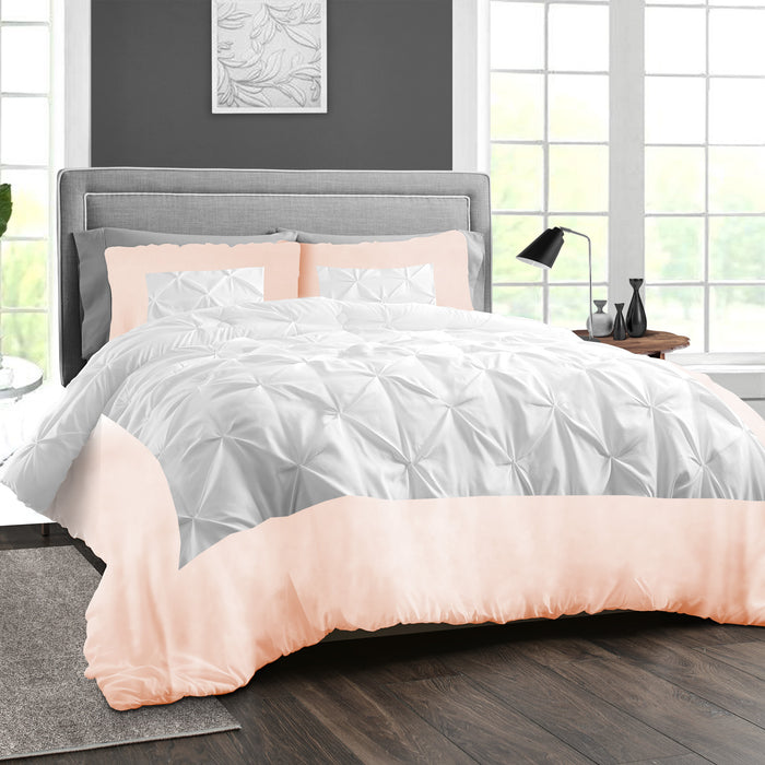 Peach Dual Tone Half Pinch Duvet Cover