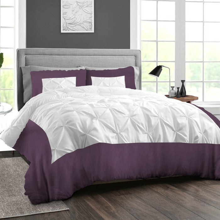 Plum Dual Tone Half Pinch Duvet Cover