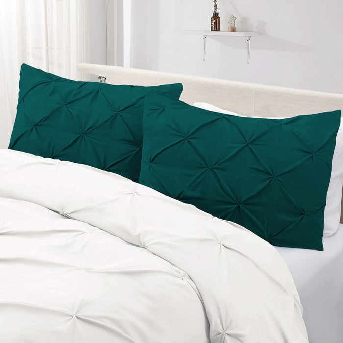 Teal Pinch Pillow Covers