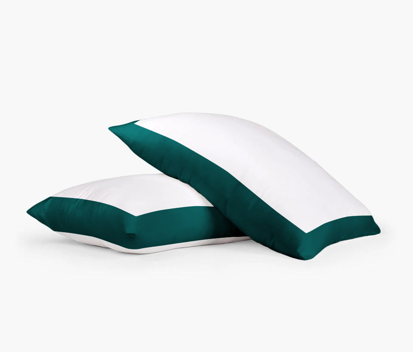 Teal with White Two Tone Pillow Covers