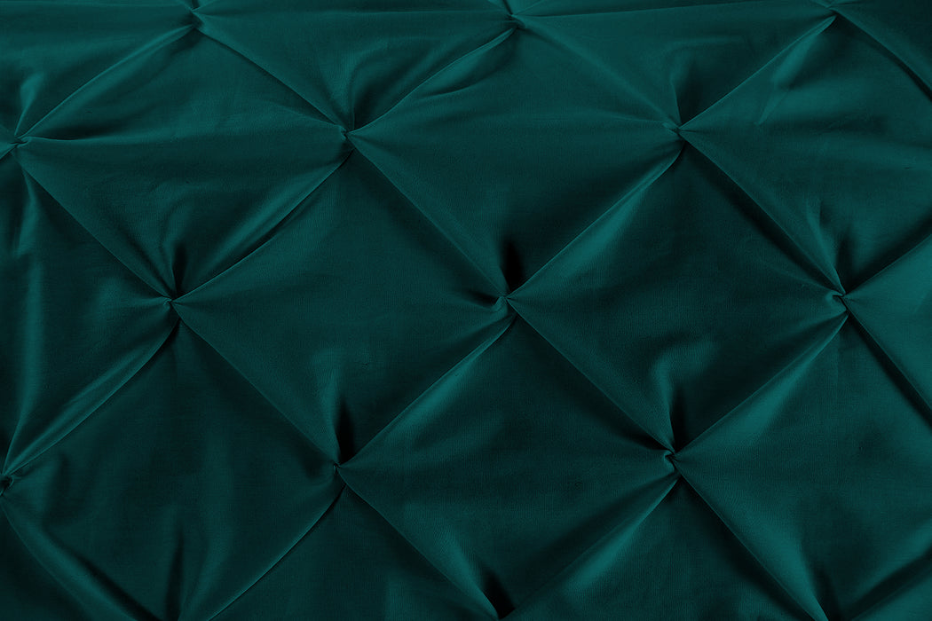 Teal Pinch Bed Runner