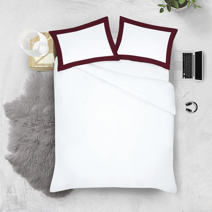 Wine with White Two Tone Pillow Covers