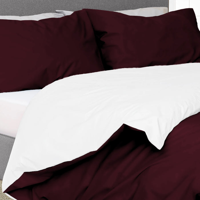 Wine Reversible Duvet Cover