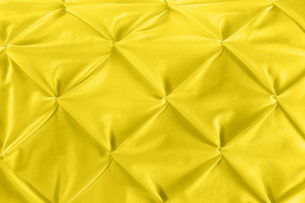 Yellow Pinch Bed Runner